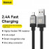 Кабель Baseus CoolPlay Series Fast Charging Cable USB to iP 2.4A 1m Black (CAKW000401) (15082)