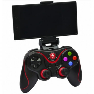 Беспроводной Bluetooth джойстик Gen Game V8 Чёрный с красным (14182)