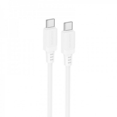 Кабель BOROFONE BX115 Lotto 60W silicone charging data cable C to C White (6941991119699) (17482)