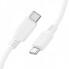Кабель BOROFONE BX115 Lotto 60W silicone charging data cable C to C White (6941991119699) (17482)