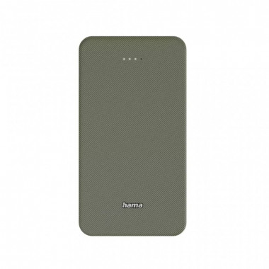 Батарея универсальная Hama 20000mAh, 15W/5V/3A, USB-C, USB-A, green (00201716) (16582)