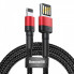 Кабель Baseus Cafule Cable（Special Edition）USB For iP 1m Red+Black (CALKLF-G91) (15092)