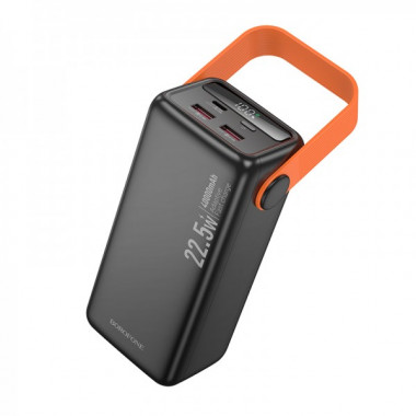 Зовнішній акумулятор BOROFONE BJ66 Magnifico 22.5W+PD20W fully compatible power bank (40000mAh) Black (6941991115141) (21092)
