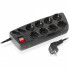 Сетевой фильтр питания REAL-EL RS-Protect 505, 1.8m, black (EL122300044) (22092)