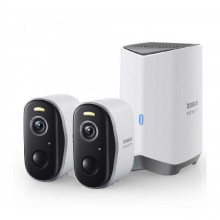 IP-камера відеоспостереження Baseus Security N1 Plus Outdoor Camera 2K 2-Cam Kit White EU (S0TY002131) (21192)