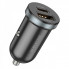 Автомобільний зарядний пристрій BOROFONE BZ22 Scenery dual port PD30W+QC3.0 car charger Black (6941991105180) (17492)