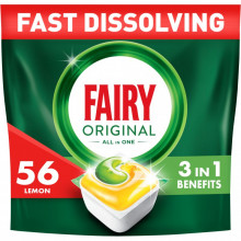 Таблетки для посудомоечных машин Fairy Original All in One Lemon 56 шт. (8700216237352) (15592)