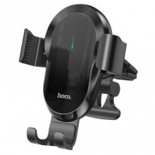 Автотримач для телефона з БЗП HOCO CA105 Guide three-axis linkage wireless charging car holder Black (6931474762443) (14692)