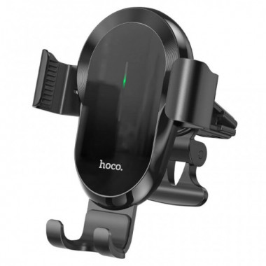 Автотримач для телефона з БЗП HOCO CA105 Guide three-axis linkage wireless charging car holder Black (6931474762443) (14692)
