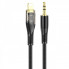 Аудіокабель HOCO UPA25 iP to 3.5mm male, nylon braid, 1m, Black (6931474791153) (19692)