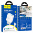 Мережевий зарядний пристрій з кабелем HOCO C105A Stage dual port PD20W+QC3.0 charger set (C to iP)(EU) White (6931474782939) (20203)