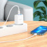 Мережевий зарядний пристрій з кабелем HOCO C105A Stage dual port PD20W+QC3.0 charger set (C to iP)(EU) White (6931474782939) (20203)