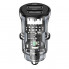 Автомобільний зарядний пристрій Usams US-CC162 C31 15W Transparent Dual USB A+A Mini Car Charger (CC162CC01) (8403)
