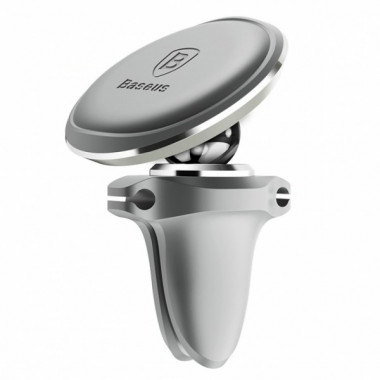 Автодержатель Baseus Magnetic Air Vent Car Mount Holder Silver (SUGX-A0S) (3503)