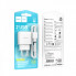 Мережевий зарядний пристрій з кабелем HOCO C141A Smart dual-port charger set(Micro) White (6942007627894) (503)