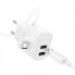 Мережевий зарядний пристрій з кабелем HOCO C141A Smart dual-port charger set(Micro) White (6942007627894) (503)