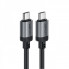 Кабель ACEFAST C20-03 USB-C to USB-C aluminum alloy charging data cable Black (6974316283775) (14903)