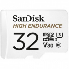 Карта памяти SanDisk 32GB microSDHC class 10 UHS-I U3 V30 High Endurance (SDSQQNR-032G-GN6IA) (22013)
