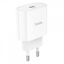 Мережевий зарядний пристрій HOCO C94A Metro single port PD20W charger set(Type-C to Type-C) White (6931474762191) (20213)