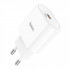 Мережевий зарядний пристрій HOCO C94A Metro single port PD20W charger set(Type-C to Type-C) White (6931474762191) (20213)