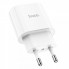 Мережевий зарядний пристрій HOCO C94A Metro single port PD20W charger set(Type-C to Type-C) White (6931474762191) (20213)