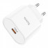 Мережевий зарядний пристрій HOCO C94A Metro single port PD20W charger set(Type-C to Type-C) White (6931474762191) (20213)