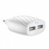 Зарядное сетевое HOCO C78A Highway 2USB 2.4A Lightning Белый (9213)