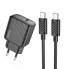 Мережевий зарядний пристрій з кабелем HOCO CS22A Value single port PD30W charger set(Type-C to Type-C) Black (6942007609937) (413)