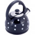 Чайник Kamille Polka Dot Kettle 2л з нержавіючої сталі зі свистком, в горошок, чорний (1513)
