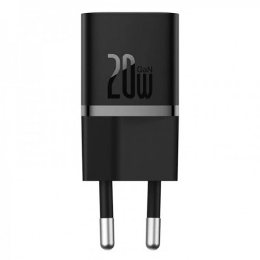 Мережевий зарядний пристрій Baseus GaN5 Fast Charger(mini) 1C 20W EU Black (CCGN050101) (14613)