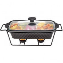 Марміт Kamille Golden Heat керамічна форма 1.1л 30.5х17.5х10.5см з підставкою та підігрівом (1913)