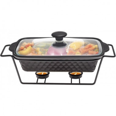 Марміт Kamille Golden Heat керамічна форма 1.1л 30.5х17.5х10.5см з підставкою та підігрівом (1913)