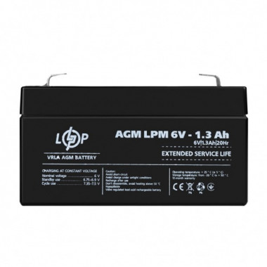 Аккумулятор AGM LPM 6V - 1.3 Ah (15023)