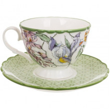 Чашка з блюдцем порцелянові "Wisteria Garden" 280мл, чайна пара (19223)