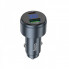 Автомобільний зарядний пристрій HOCO Z57B Glorious 63W dual-port digital display PD45W+QC3.0 car charger Metal Gray (6942007633161) (20223)