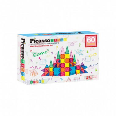 Конструктор Picasso магнитный Tiles Mini Diamond Series Set 60 деталей (817338022303) (22223)