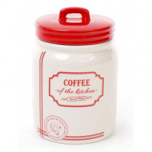 Банка керамічна Red&Blue COFFEE 900мл, червона (2423) Банка керамічна Red&Blue COFFEE 900мл, червона (2423)