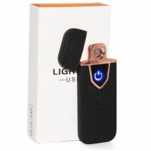 Спиральная электрическая USB зажигалка ZGP 711 Чёрная (17723)