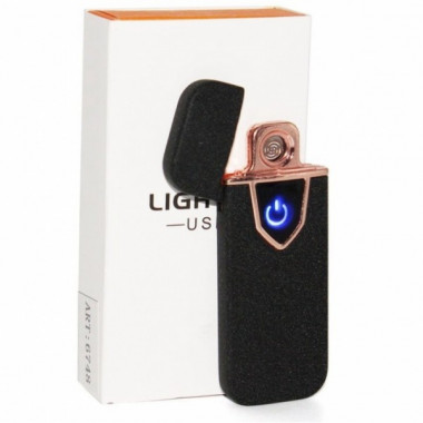Спиральная электрическая USB зажигалка ZGP 711 Чёрная (17723)