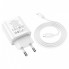 Мережевий зарядний пристрій з кабелем HOCO C80A Plus Rapido PD20W+QC3.0 charger set(Type-C to Type-C) White (6931474779908) (19823)