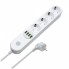 Сетевой фильтр питания ColorWay CW-CHE44W, 4 розетки/4USB White 2M (CW-CHE44W) (15923)