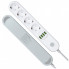 Сетевой фильтр питания ColorWay CW-CHE44W, 4 розетки/4USB White 2M (CW-CHE44W) (15923)