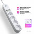 Сетевой фильтр питания ColorWay CW-CHE44W, 4 розетки/4USB White 2M (CW-CHE44W) (15923)