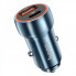 Автомобільний зарядний пристрій HOCO Z46A Blue whale PD20W+QC3.0 car charger Sapphire Blue (6931474770349) (8433)