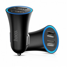 Автомобильное зарядное устройство от прикуривателя HOCO UC204 2USB 2,4A Чёрный (20733)