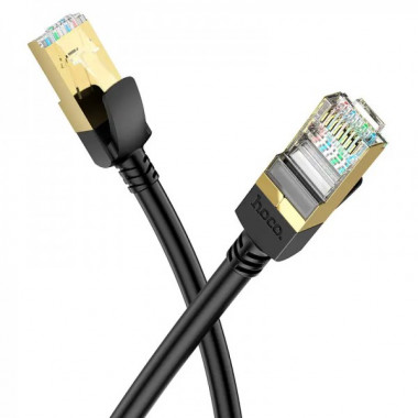 Мережевий кабель HOCO US02 Level pure copper gigabit ethernet cable(L=3M) Black (6931474761965) (21043)