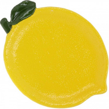 Набір 2 керамічні тарілки "Lemon" 30х18см, Жовтий лимон (4543)