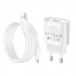 Мережевий зарядний пристрій з кабелем HOCO C109A(10.5W) Fighter single port charger set(iP) White (6942007656597) (543)