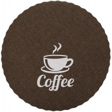 Набір 12 сервірувальних килимків Doily Coffee Ø38см, плейсмат (подтарельники), коричневий (5543)