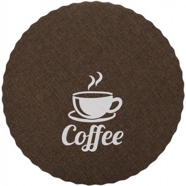 Набір 12 сервірувальних килимків Doily Coffee Ø38см, плейсмат (подтарельники), коричневий (5543)